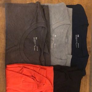 Lot of 5 Under Armour Mens Tech 2.0 T-Shirts